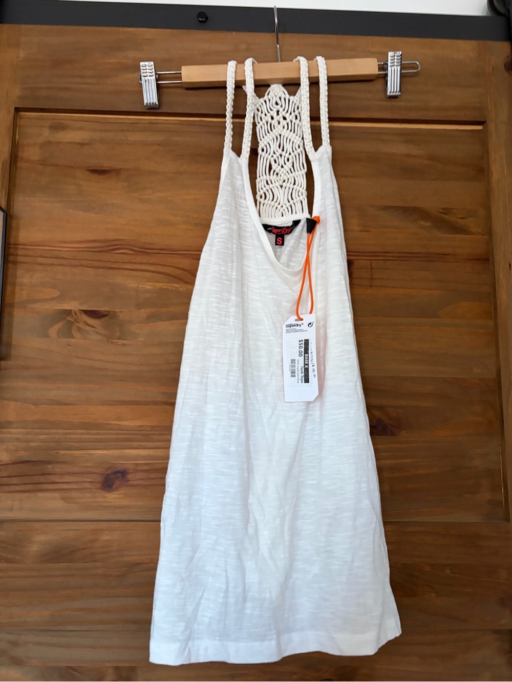 Superdry White Crochet-Back Camisole